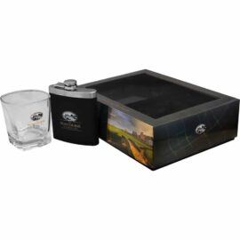ST ANDREWS WHISKY TUMBLER + HIPFLASK SET St. Andrew's Collection