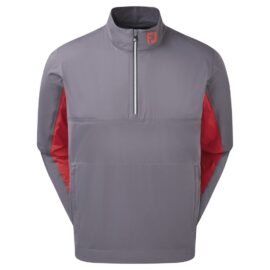pánská golfová bunda footjoy hydroknit 1/2 zip jacket charcoal/red/white